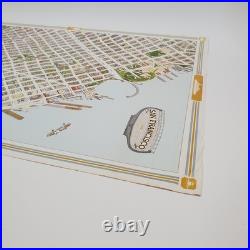 1974 Hollmann Bird's Eye View Pictorial Map of Downtown San Francisco California