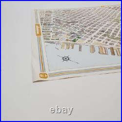 1974 Hollmann Bird's Eye View Pictorial Map of Downtown San Francisco California