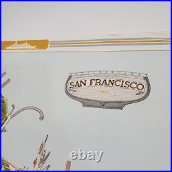 1974 Hollmann Bird's Eye View Pictorial Map of Downtown San Francisco California