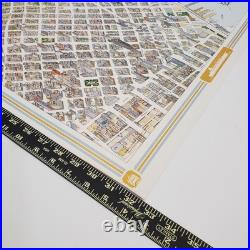 1974 Hollmann Bird's Eye View Pictorial Map of Downtown San Francisco California