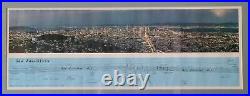 1976 Bill Harris Signed Smith Novelty San Francisco Bay Framed Photo & Map 28 W