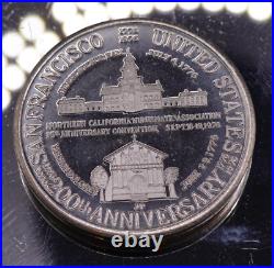 1976 San Francisco California Numismatic Asso Gold Panner 1oz Silver round C5241