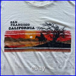 1979 San Francisco, California Vintage Cowboy Western Souvenir Tee Shirt 1970s
