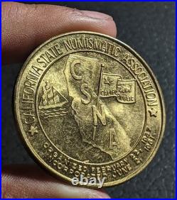 1980 California State Numismatic Association CSNA San Francisco Coin Medal