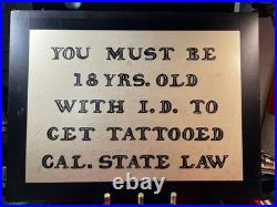 1980s Cactus Jack Tattoos Flash Sheet San Francisco California Lettering RARE