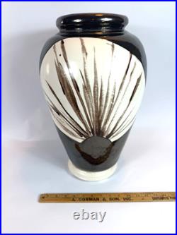 1985 San Francisco California Studio Art Pottery Large 17.5 Vase Artist Signed