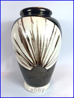 1985 San Francisco California Studio Art Pottery Large 17.5 Vase Artist Signed 1985 San Francisco California Studio Art Pottery Large 17.5 Vase Artist Signed