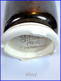 1985 San Francisco California Studio Art Pottery Large 17.5 Vase Artist Signed
