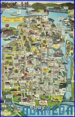 1990 Promotional Pictorial View of Alameda, California, San Francisco Bay Area