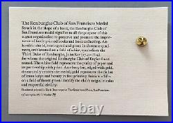 1996 The Roxburghe Club of San Francisco Medal lapel pin editioned numbered 74