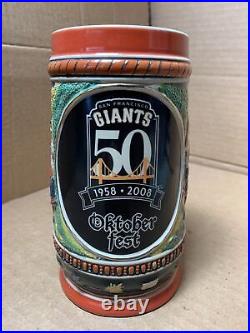 2008 San Francisco Giants 50 Oktoberfest Octoberfest Stein MLB Baseball Ceramic 2008 San Francisco Giants 50 Oktoberfest Octoberfest Stein MLB Baseball Ceramic