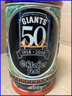 2008 San Francisco Giants 50 Oktoberfest Octoberfest Stein MLB Baseball Ceramic 2008 San Francisco Giants 50 Oktoberfest Octoberfest Stein MLB Baseball Ceramic