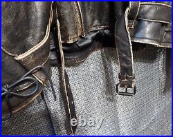 2BUWear California San Francisco real leather Jacket, size XL, distressed black