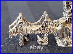 2 Ballena Bay Pewter Pieces San Francisco/bridge And Cable Car With Coa