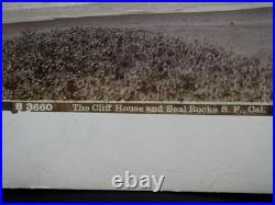 2 orig. Albumen photos I. W. Taber San Francisco Palace Hotel +Cliff House 1880s