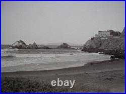 2 orig. Albumen photos I. W. Taber San Francisco Palace Hotel +Cliff House 1880s