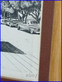 2x Martin Tang Lithographs, Franklin St and Lombard St San Francisco, California