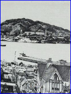 2x Martin Tang Lithographs, Franklin St and Lombard St San Francisco, California