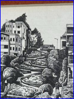 2x Martin Tang Lithographs, Franklin St and Lombard St San Francisco, California 2x Martin Tang Lithographs, Franklin St and Lombard St San Francisco, California