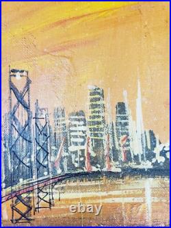 4 Vintage John Leonard Checkley Oil Paintings MCM San Francisco California
