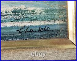 4 Vintage John Leonard Checkley Oil Paintings MCM San Francisco California