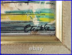 4 Vintage John Leonard Checkley Oil Paintings MCM San Francisco California