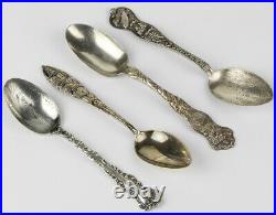 (4) Vintage Sterling Silver California Souvenir Spoons Catalina, San Francisco