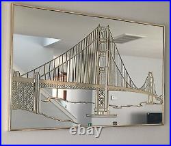 $500 Bassett Mirror Co. San Francisco Golden Gate Bridge 36 x 24 Vintage Rare
