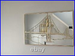 $500 Bassett Mirror Co. San Francisco Golden Gate Bridge 36 x 24 Vintage Rare