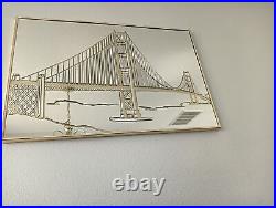 $500 Bassett Mirror Co. San Francisco Golden Gate Bridge 36 x 24 Vintage Rare