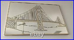 $500 Bassett Mirror Co. San Francisco Golden Gate Bridge 36 x 24 Vintage Rare