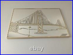 $500 Bassett Mirror Co. San Francisco Golden Gate Bridge 36 x 24 Vintage Rare