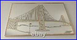 $500 Bassett Mirror Co. San Francisco Golden Gate Bridge 36 x 24 Vintage Rare