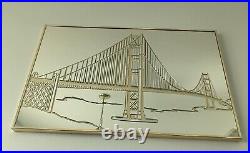 $500 Bassett Mirror Co. San Francisco Golden Gate Bridge 36 x 24 Vintage Rare