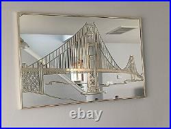 $500 Bassett Mirror Co. San Francisco Golden Gate Bridge 36 x 24 Vintage Rare