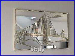 $500 Bassett Mirror Co. San Francisco Golden Gate Bridge 36 x 24 Vintage Rare