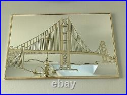 $500 Bassett Mirror Co. San Francisco Golden Gate Bridge 36 x 24 Vintage Rare