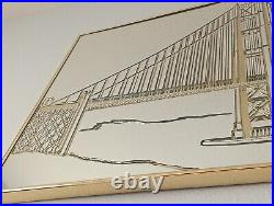 $500 Bassett Mirror Co. San Francisco Golden Gate Bridge 36 x 24 Vintage Rare