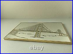 $500 Bassett Mirror Co. San Francisco Golden Gate Bridge 36 x 24 Vintage Rare