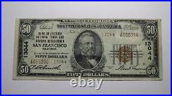 $50 1929 San Francisco California CA National Currency Bank Note Bill #13044 VF+