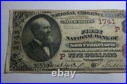 $5 1882 San Francisco California National Bank Note 1741 P