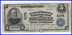 $5 1902 PB National Anglo & London Paris National SAN FRANCISCO California CA