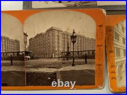 (5) Palace Hotel San Francisco California Stereoview Photographs
