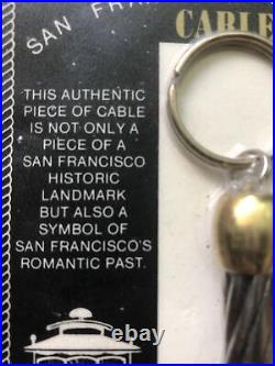 AUTHENTIC SAN FRANCISCO CABLE CAR CABLE Key Ring Souvenir 1980 New