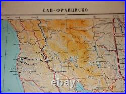 AUTHENTIC Soviet Russian Topographic Map SAN FRANCISCO, CALIFORNIA Ed. 1949 USA