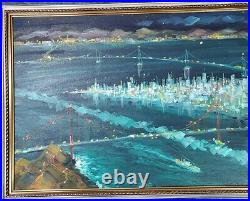 Albert Bertil Tolf 1911-1996 Oil Painting Cityscape San Francisco California