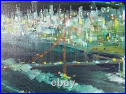 Albert Bertil Tolf 1911-1996 Oil Painting Cityscape San Francisco California