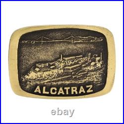 Alcatraz Penitentiary San Francisco California Prison Rock Vintage Belt Buckle