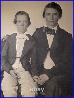 Ambrotype Photo Little BoysHolding Hands Oregon Or California Photographer 1850s Ambrotype Photo Little BoysHolding Hands Oregon Or California Photographer 1850s
