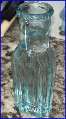 Antique 1860 Western Aqua Spice Sauce Bottle Found San Francisco California